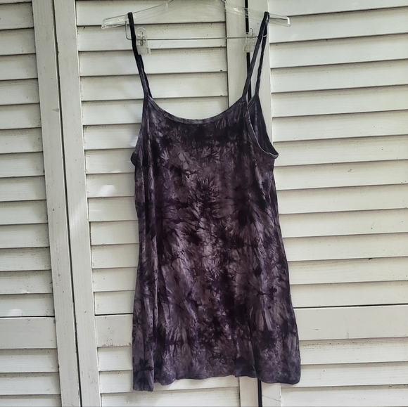 Lock and Love gray tie dye tank dress - Picture 2 of 3
